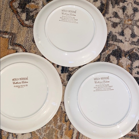 Vintage  Holly Hobbie collectors plates set of 3 - Picture 6 of 6